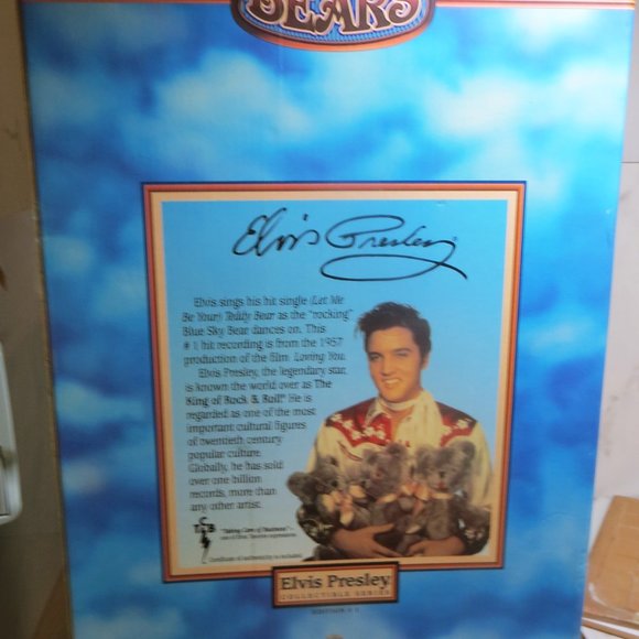 Elvis Presley ~ Blue Sky Bears ~ Edition # 1 Animated Teddy Bear Original Box - Picture 2 of 4